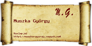 Muszka György névjegykártya