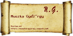 Muszka György névjegykártya